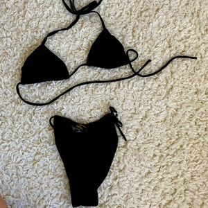 Authentic Fendi black string bikini 44